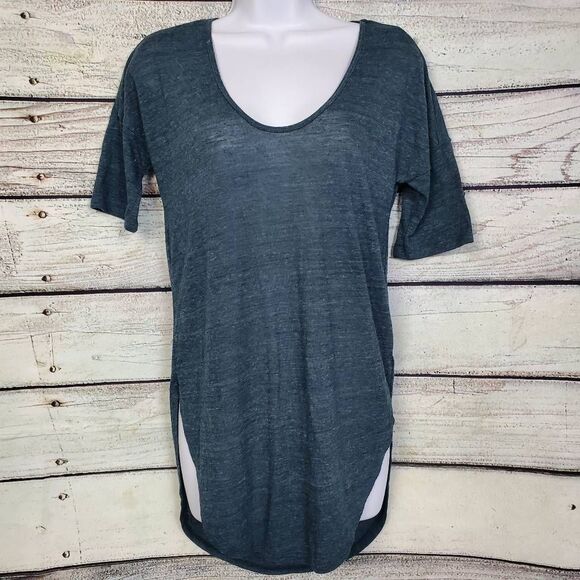 Old Navy Women’s Dark Teal High-Low Tunic Tee XS Short Sleeve Scoop Neck - Picture 1 of 7